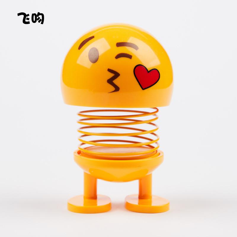 Car Ornaments Smiling Face Spring Doll Expression Package Toys Shook His Head Car Accessories