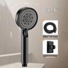 Black Samurai 5-Setting Handheld Shower Head Set