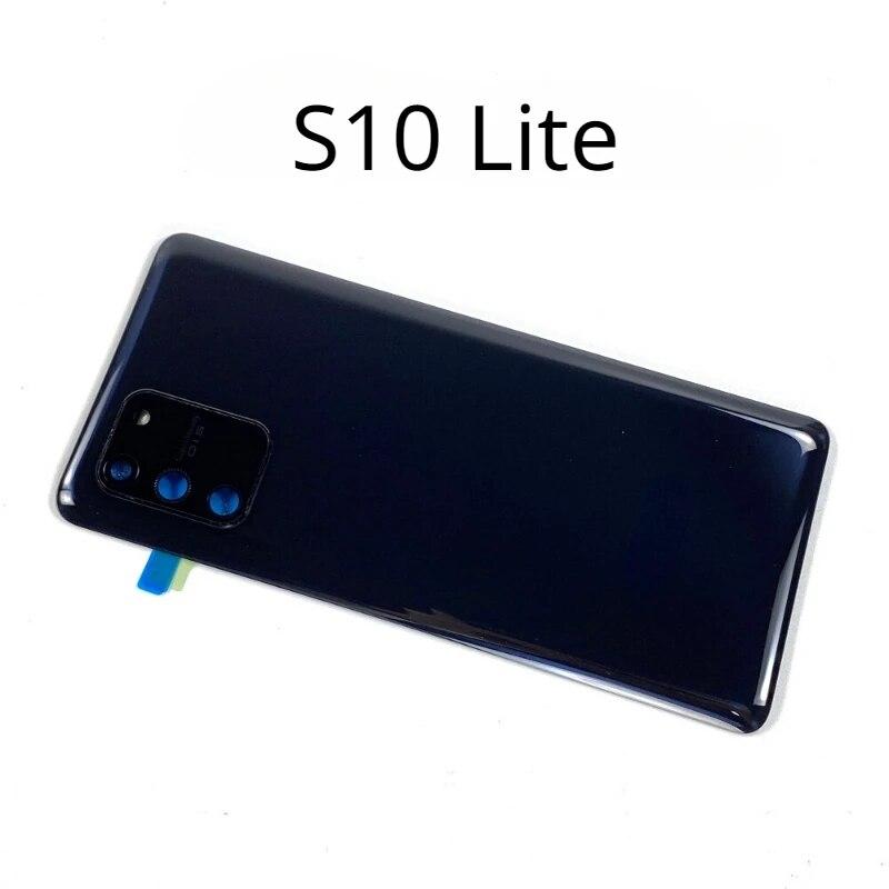 

Для Samsung Galaxy S10 Lite G770F SM-G770F/DS задняя крышка батарейного отсека задняя крышка корпуса с заменой объектива камеры чёрный