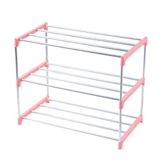 3/4 Layers Stainless Steel Shoe Rack Storage Cabinet Shelf Holder Home Organizer