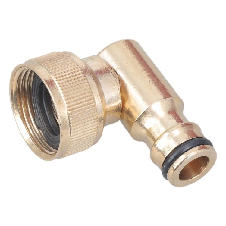 Connettore per Tubo da Giardino a 90 Gradi Gomito in Ottone per Tubo da Giardino Adattatore in Ottone Massiccio