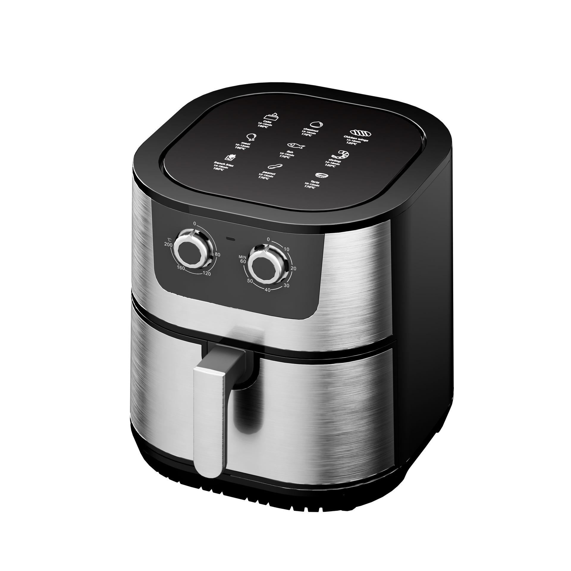 15L Stainless Steel Multi-Functional Air Fryer with Visible Baking Feature EU Standard 220V