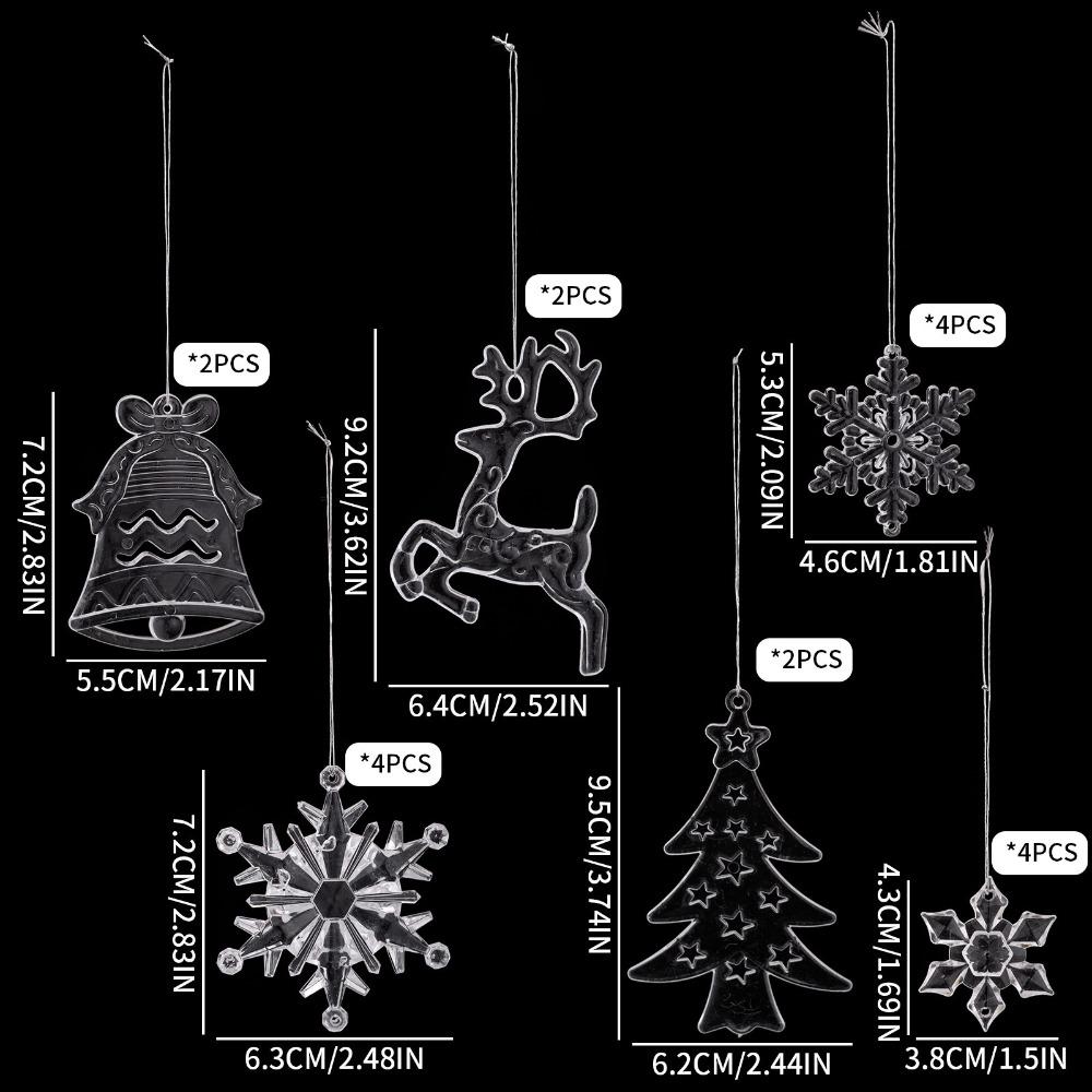 Crystal Ice Drop Snowflake Pendant Decorations Tree Hanging Decorations Party Supplies