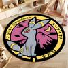 1PC Cute PokemonEevee Charizard Print Round Rug Living Room Bedroom Decor Indoor Floor Mat Decor Carpet for Teens  Adult Gifts