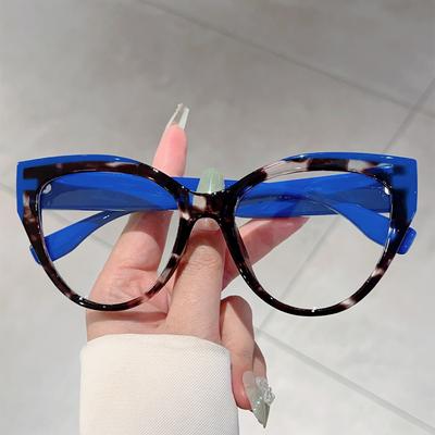 Oversized Cat Eye Glasses Women  New Fashion Vintage Optical Frames Trendy Stylish Design Non-prescription Eyeglasses