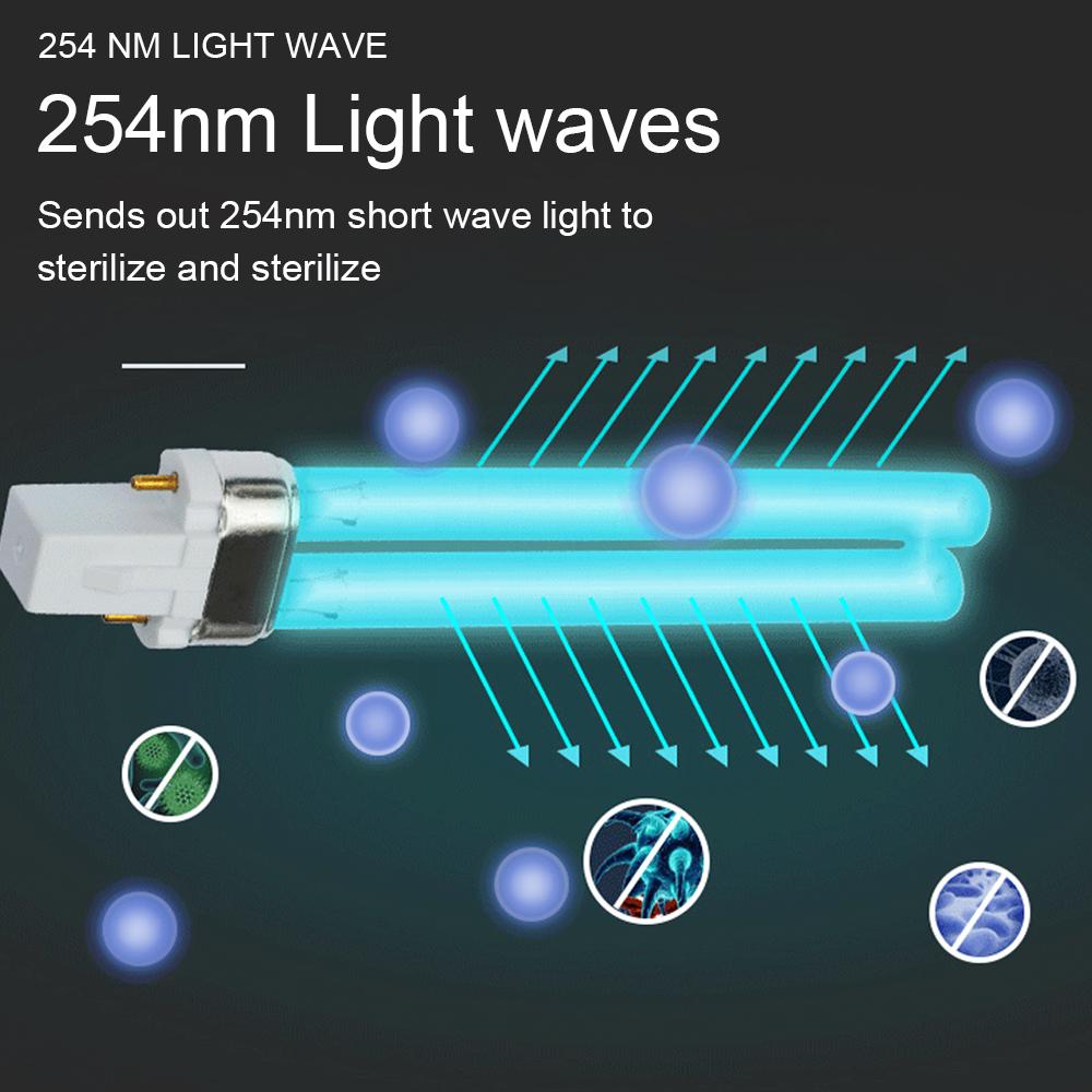 G23/2G7 Lamp 253.7nm 254nm Water Air Purification 9W H Shape Tube, G23/2G7 Lamp