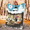 KRTECEK Flannel Blanket Soft Warm All-Season Throw, Design for Camping, Car Travel, Hiking Sofa, Bed, Office Perfect Gift for Parties