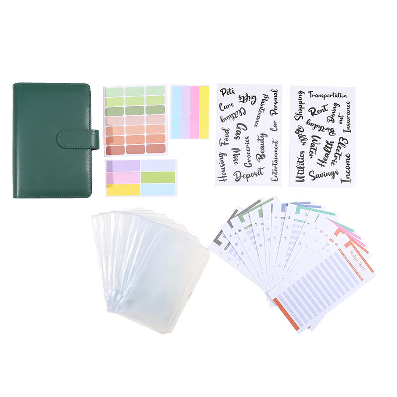 

A6 Creative Budget Binder Money Saving Challenge with Zipper Cash Envelopes Expense Budget Sheets and Category Label One Size