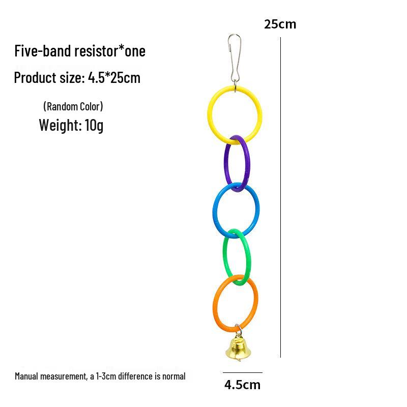 Parrot Climbing Ring Toy - Multicolor Birdcage Accessory for Beak Grinding & Biting