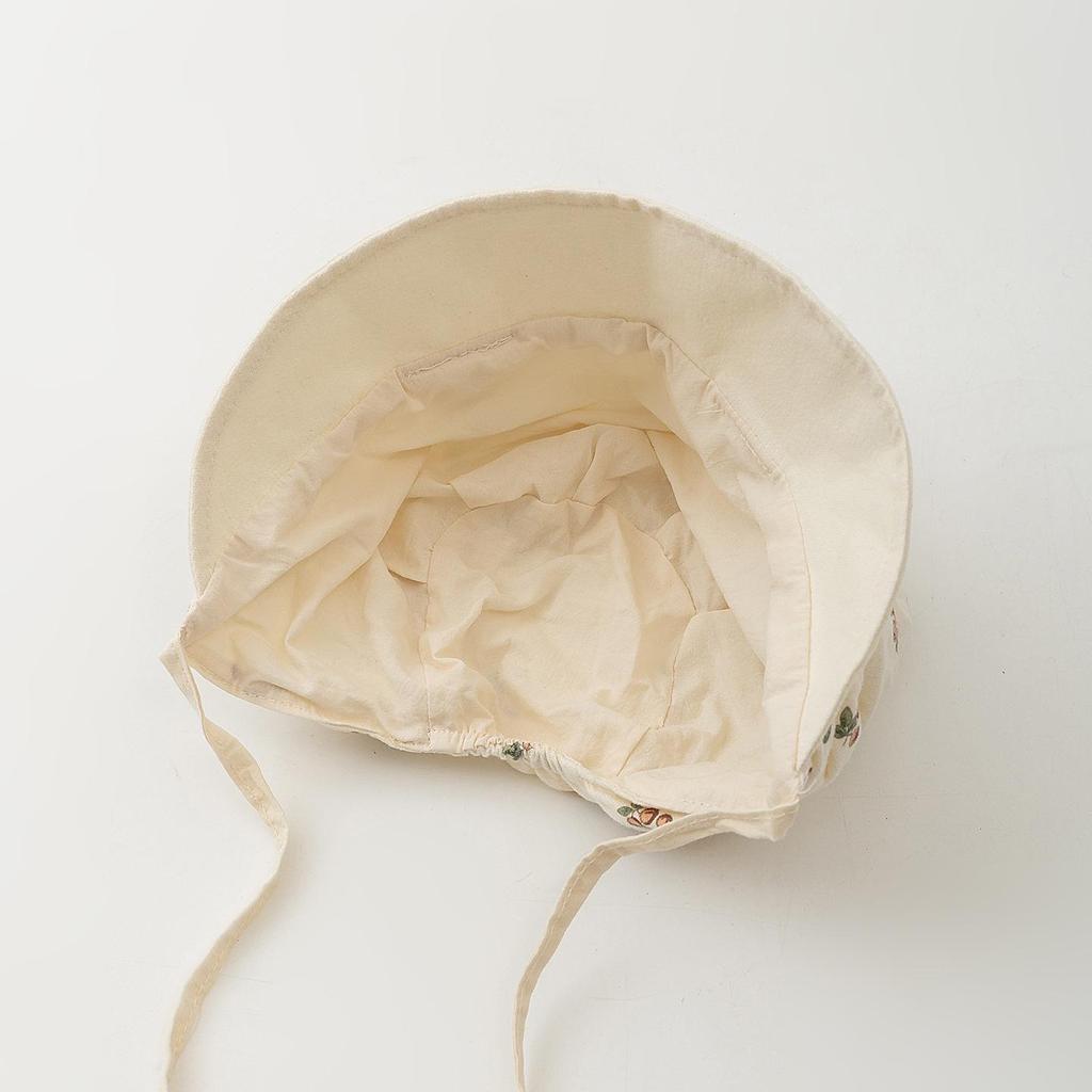 Floral Baby Cloche Hat - Newborn Fontanelle & Ear Protection for Spring & Autumn
