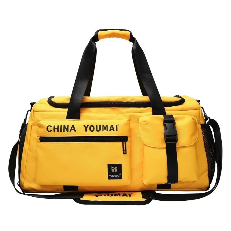 Casual softback large capacity travel duffels stitch line sewing high quality for women zipper travel nylon bags