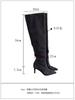 Women's Boots 2026 Retro Spicy Cowboy Boots Thin Heel Pointed Stacked Boots Wide Tube Long Tube Boots