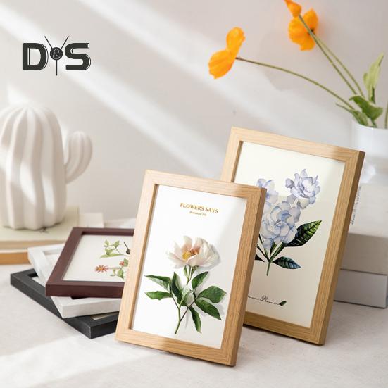 6/7/8/10-Inch/A4 Vintage Wooden Photo Frame Clear Glass Picture Display Frame Rustic Home Office Bedroom Desktop Photo Holder Decoration