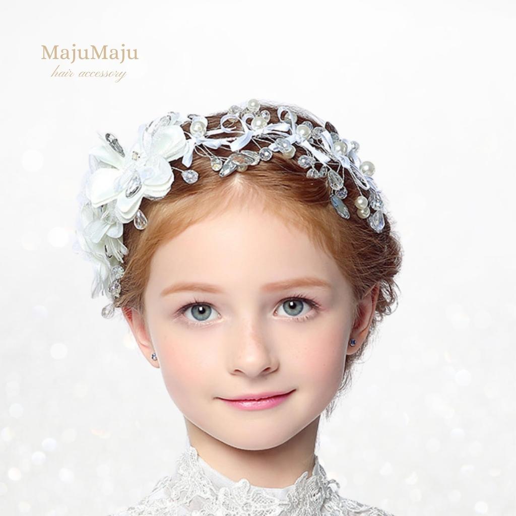 Hair Accessories Piano Recital Head Dress Girls Children Handmade Arrangement Hair Ornament [MajuMaju] (C) (PFD06)