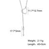 Geometric Round Heart Choker Necklace for Women Stainless Steel Minimalist Simple Clavicle Neck Chain Jewelry