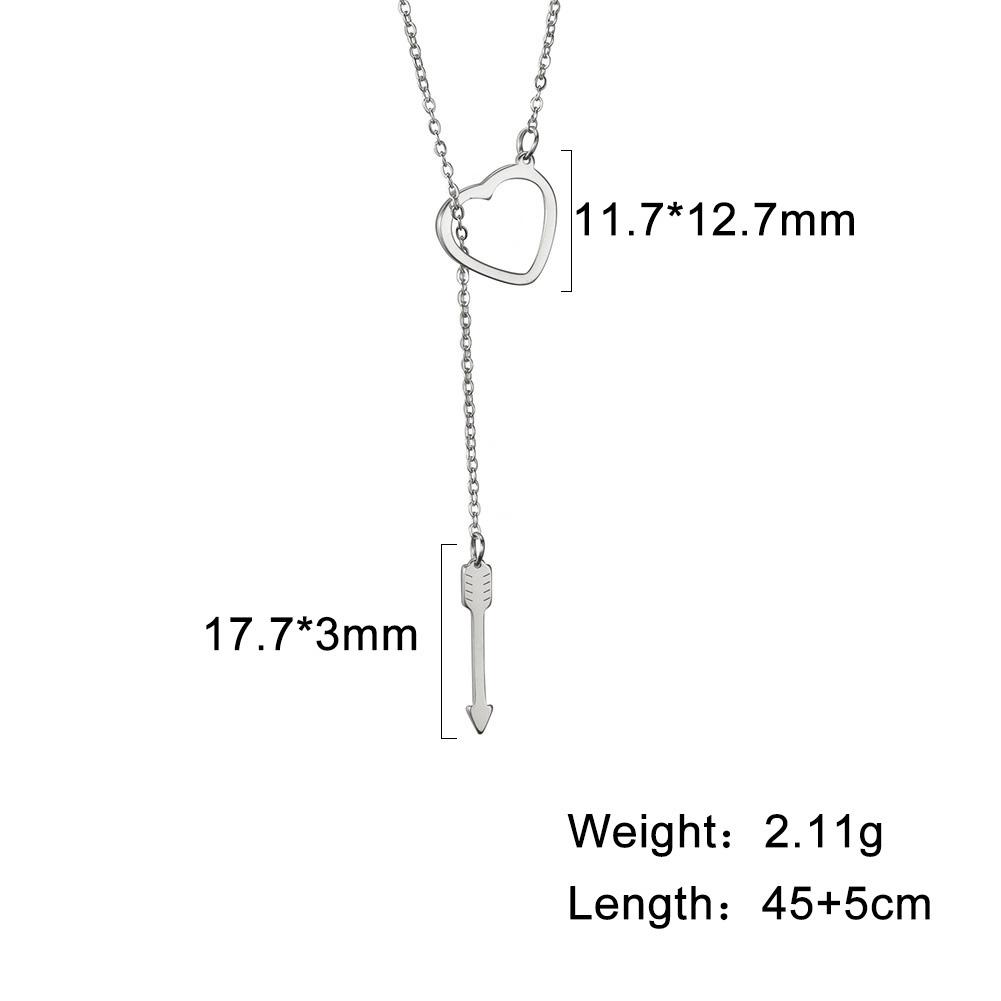 Geometric Round Heart Choker Necklace for Women Stainless Steel Minimalist Simple Clavicle Neck Chain Jewelry
