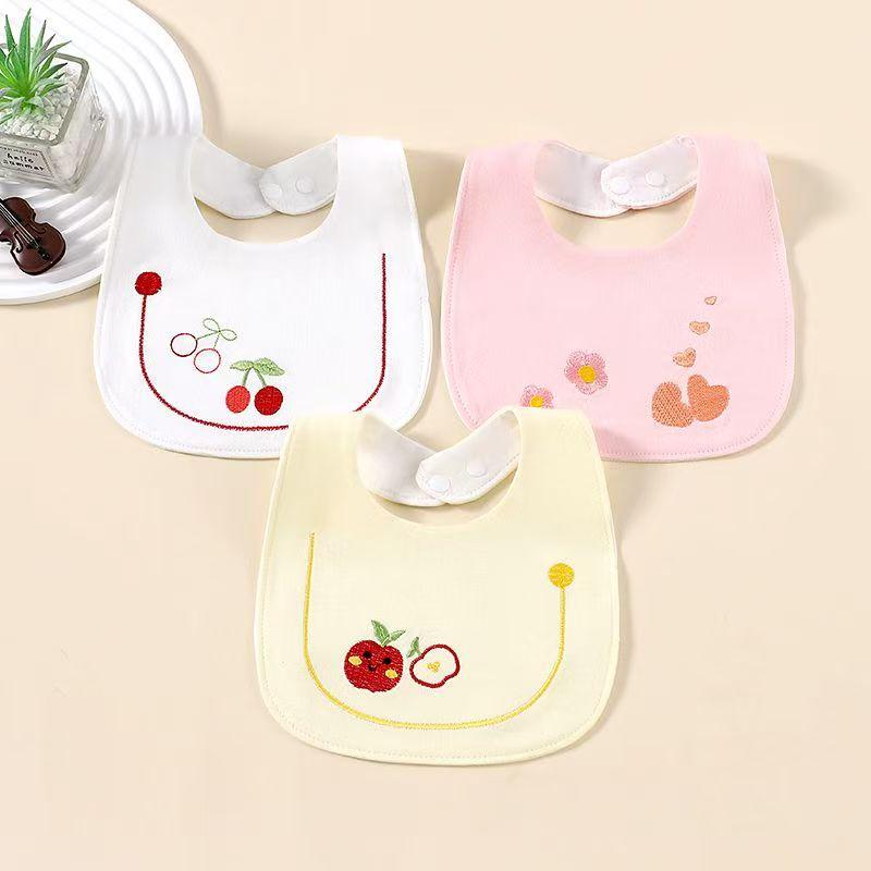Waterproof Baby Bibs For Newborn Baby Boy Girl U Shape Infant Feeding Bib Embrodiery Saliva Towel Baby Aprons For Teeth Drool
