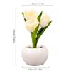 Pink Ceramic Base LED Three Tulip Night Light Artificial Flower Pot Bedroom Bedside Lamp Gift For Best Friend Ins Girly