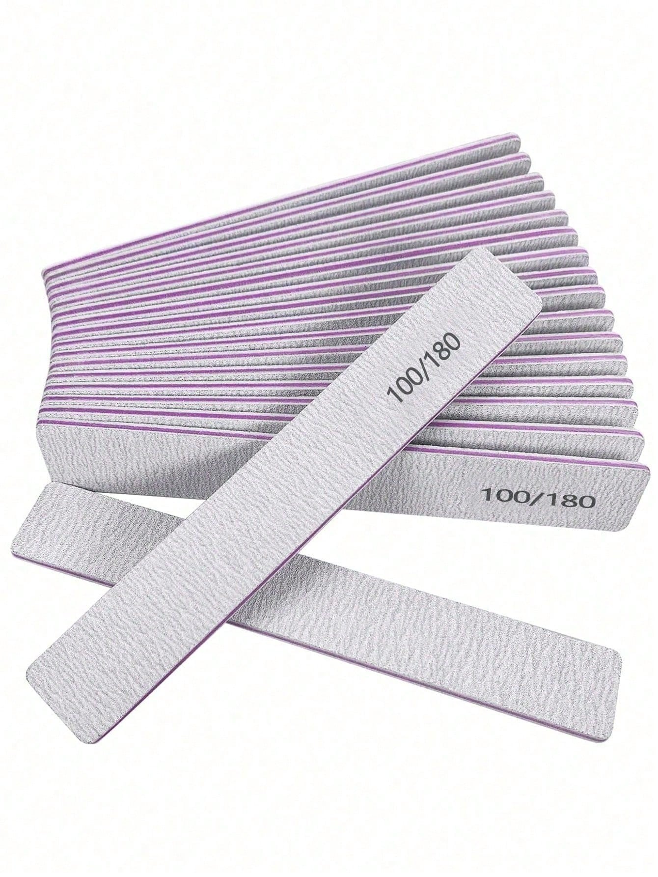 5PCS Nail File,180/100 Nail  For , Nail File Double-Sided Washable Fine Grain Nail File For Home And Salon Use.