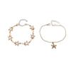 Starfish Pearl Double Layer Anklet: European & American Style Beach Jewelry for Women