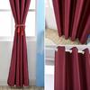 Solid Colour Blackout Curtain Elegant Drape for Home Hotel Decoration 1PC (Punching Version)