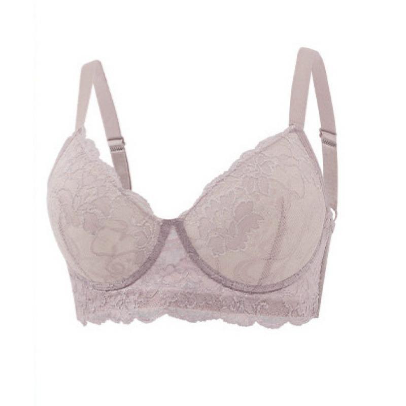 Dámská sexy krajková push-up podprsenka s kosticemi, plné košíčky, nastavitelná