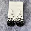 Acrylic Clear Ear Studs Halloween Bat Charm Earrings Stylish Party Gift Gothic Ear Rings Ear Jewelry for Horror Festival