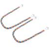 2Pcs Bird Rope Perches Brightly Colored Handmade Chew Toy Parrot Swings Spiral Stand80CM