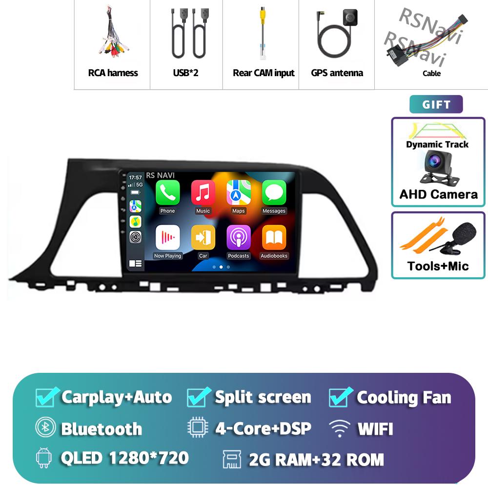 

Android 14 Carplay Car Radio для Hyundai Sonata 9 2015 - 2018 Мультимедийный Видеоплеер Навигация GPS Стерео 2Din Головное Устройство Авто