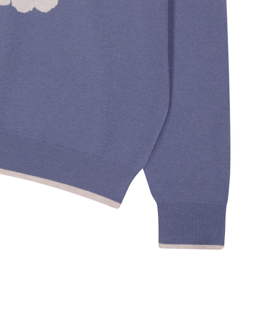 LMR Shangnongi Character Jacquard Crew Knit Blue