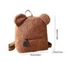 Bärenrucksäcke Mini Kinder Kinder Reise Tasche Rucksäcke Lamm Herbst Mädchen Schulter Fleece Damen Jungen Bärenförmig