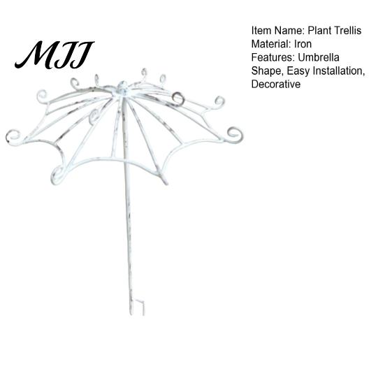 Elegant Trellis for Planters Vintage Umbrella Garden Trellis, Metal Climbing Plant Support, Shape Decorative Stand Terrace Vines Roses Clematis,