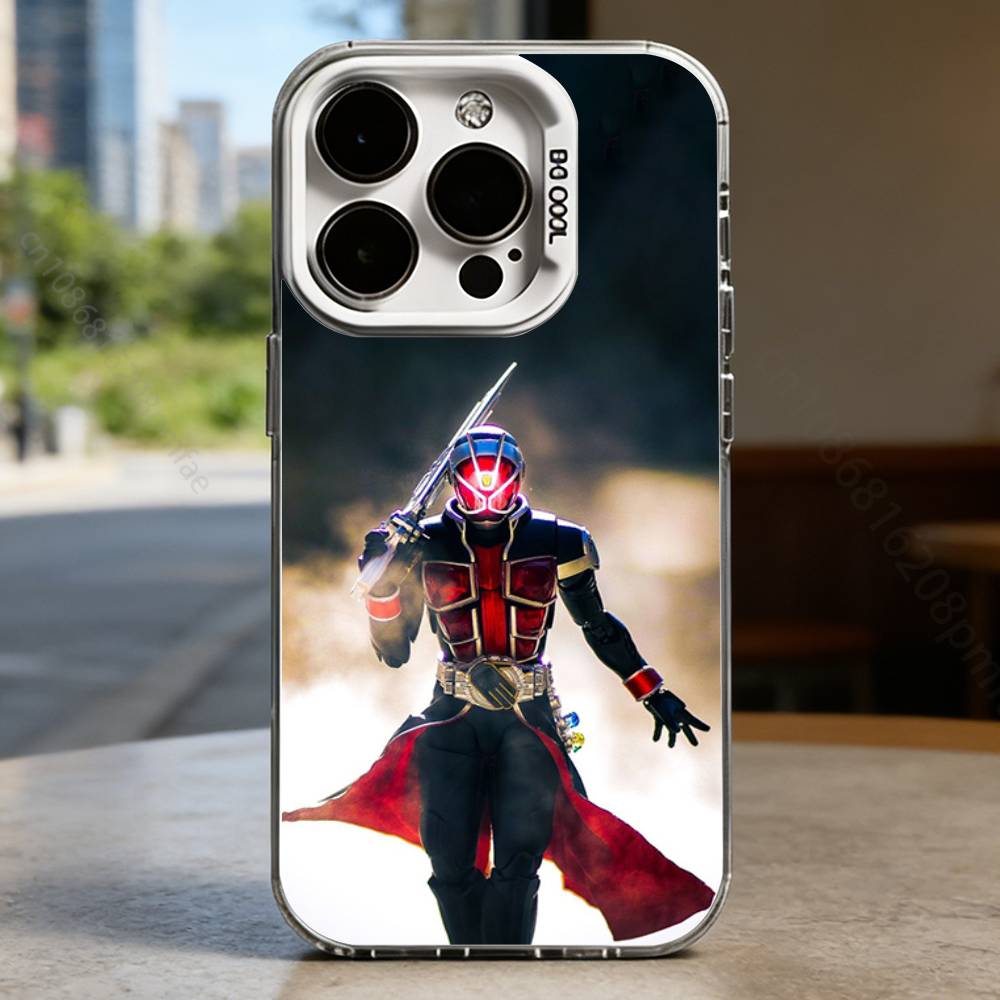 Kamen R-Rider Case for iPhone 16 15 14 13 12 11 Pro Max Plus Air 16E X XR XS Max Hard Shockproof Bumper Cover