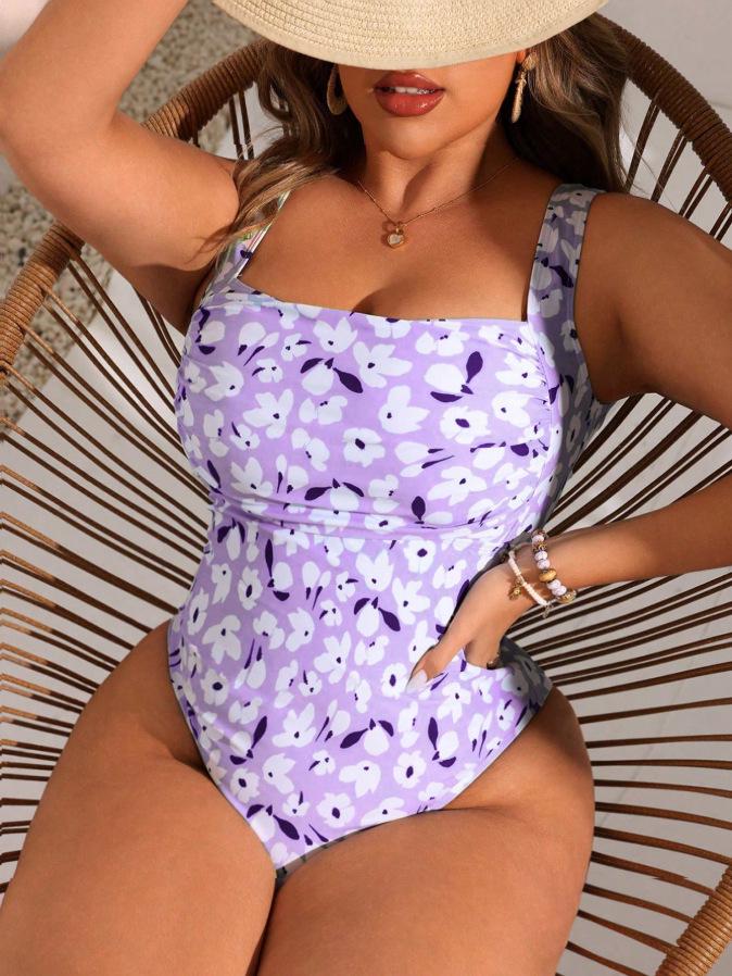 2026 Women's Plus Size European & American Slimming Sexy Printed Swimsuit
