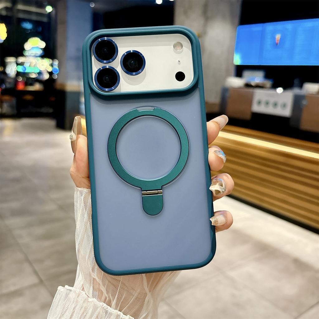 Applicable To IPhone 17 Magnetic Metal Bracket Mobile Phone Case Apple 16 Cooling Lens Film Protection Case