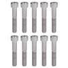 10Pcs Cylindrical Head Caps Bolts A2‑70 Stainless Steel Hex Socket Bolts for Industrial Machinery M10