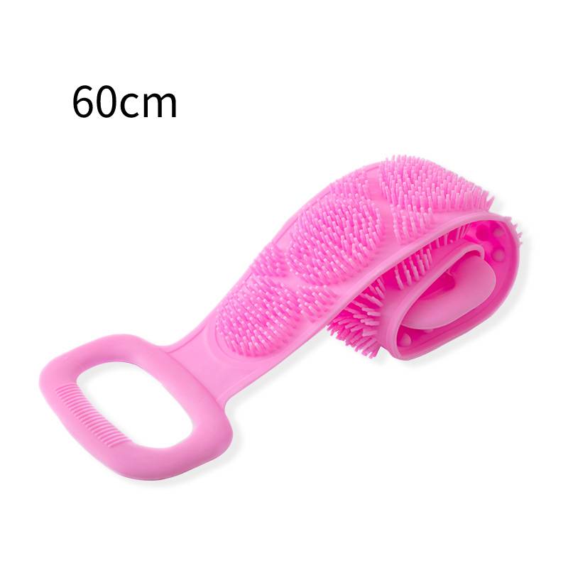 Bath Towel Silicone Exfoliating Double-sided Bath Cleaning Brush Rub Back Towel Bath Rub Back Massage Strip Bathroom Supplies