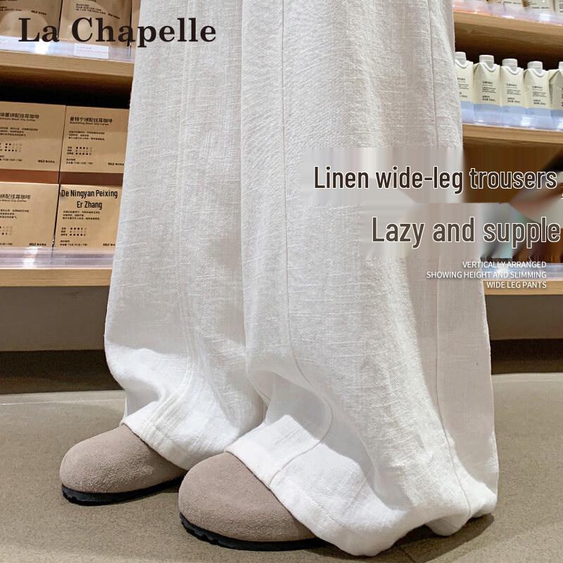 Women s Linen Blend High-Waist Wide-Leg Trousers 2XL