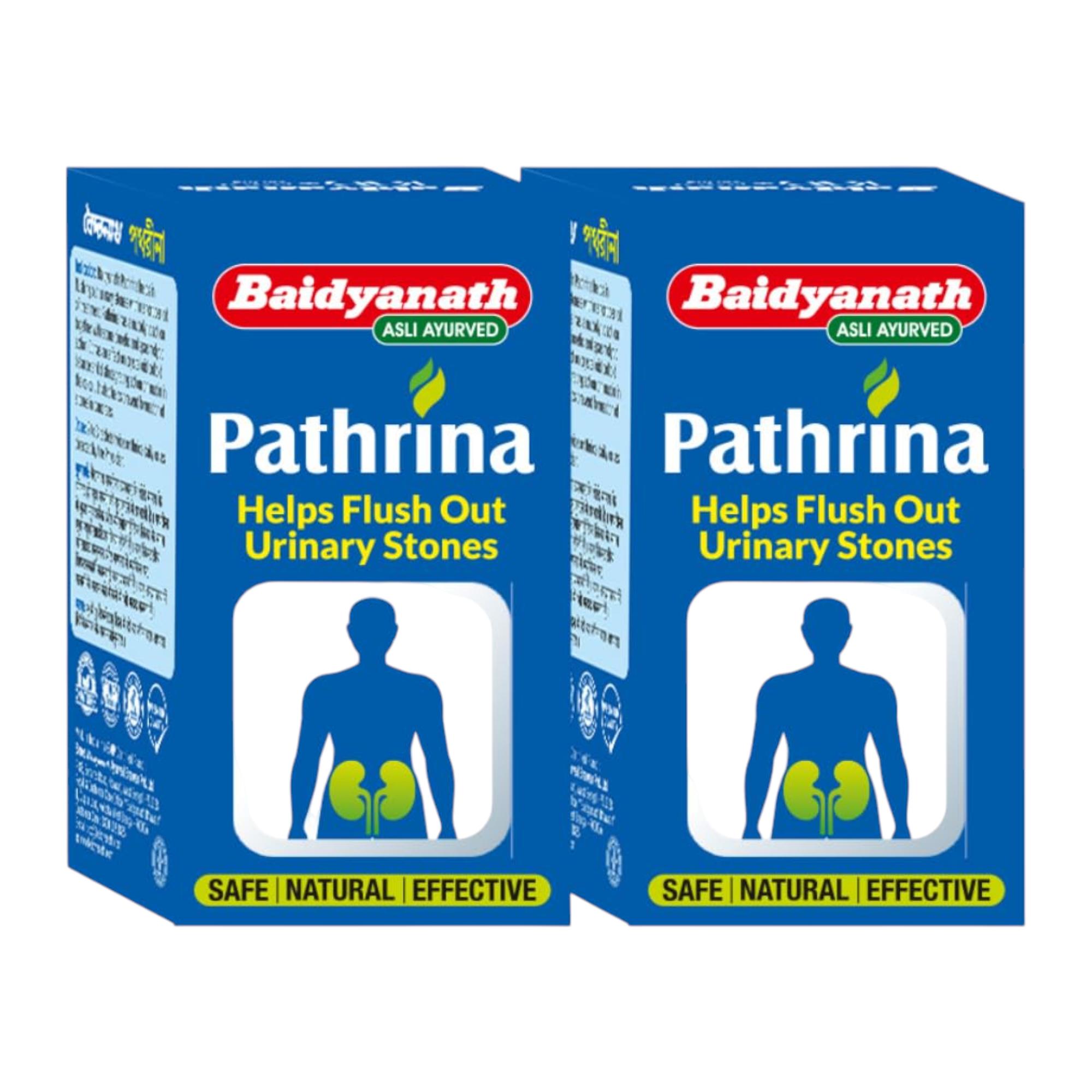 

Baidyanath Pathrina Ayurvedic Herbal Blend Tablets for Urinary Health 50 Tablets X Pack of 2