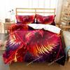 Phoenix Duvet Cover Set King Queen Size for Kids Boy Girls Bedding Set Yellow Animals Pattern Polyester Quilt Cover with Zipper