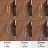 3 Pairs Hyperbole Big Gold Color Metal Hoop Earrings Set for Women Simple Round Circle Earring Female Silver Color Daily Jewelry