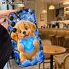 Phone case: 2D flat, suitable for Samsung Galaxy A34 A35 M05 M06 S20 S22 S21 FE Plus 5G protective case, cute little golden retriever heart, perfect C