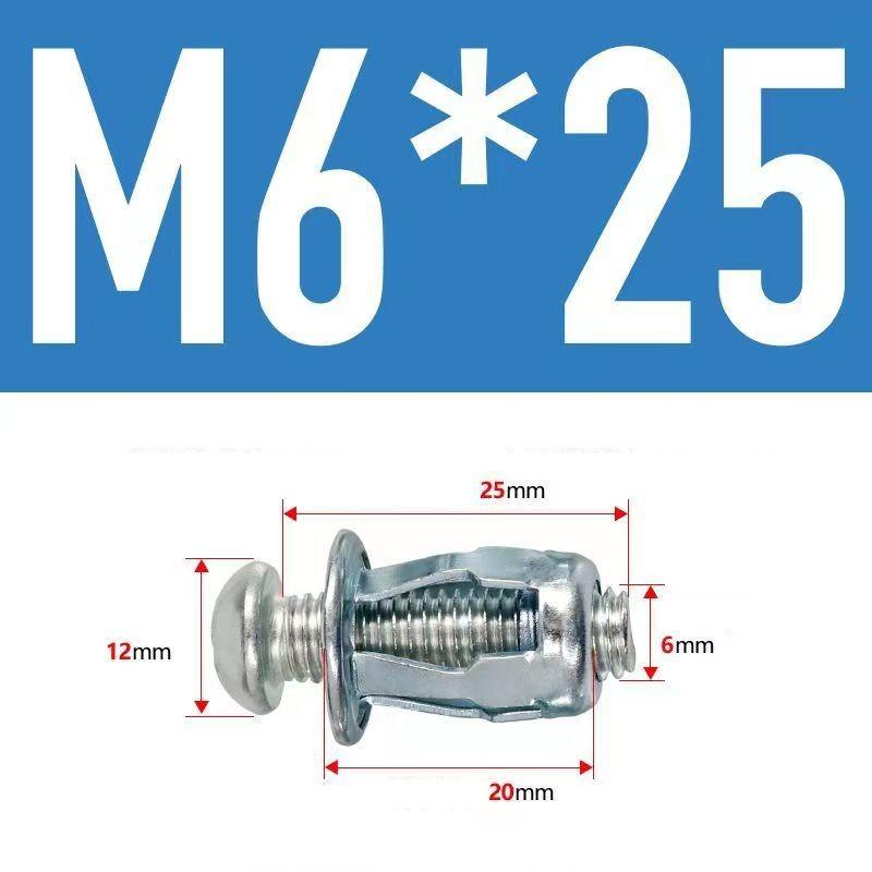 10pcs/lot M5 M6 Jack Nuts Expansion Clamp Petal Rivet Lock Nut Bolt Hollow Wall Carbon Steel Rivets Riveter Fixed Hardware