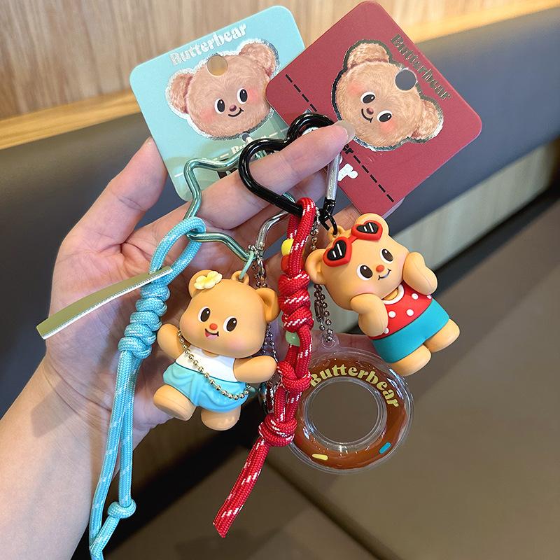 Dessert Master Butter Bear Keychain Couple Keychain School Bag Pendant Women'S