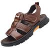 Summer Breathable Cool Outdoors Non-slip Men Genuine Leather Sandals Trend Adult Soft Sole Shoes Comfort Lightweight Roman Shoes