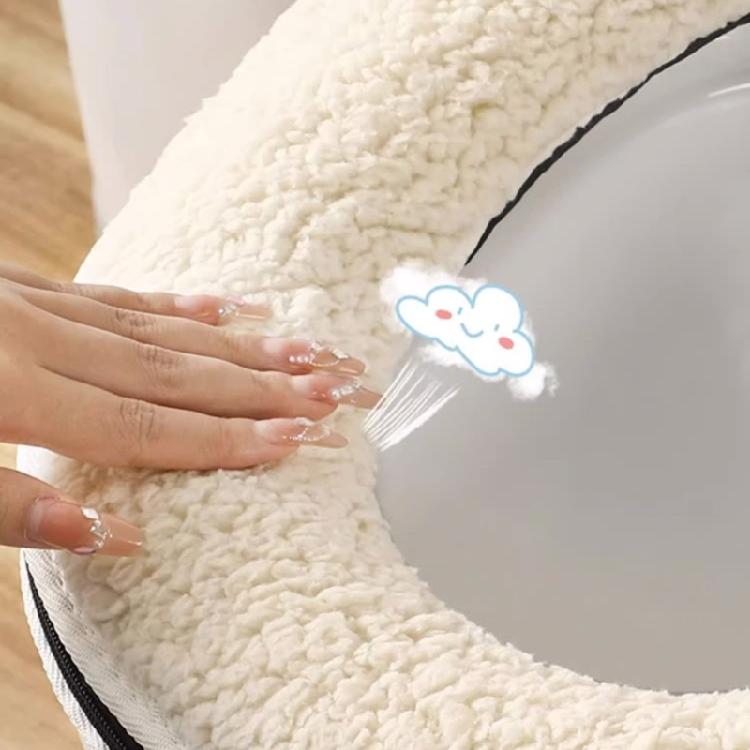 Winter Toilet Cover with Zipper and Handle Keep Warm andCozy for All-Season