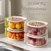 Splash-proof Fruit Cleaning Bowl Foldable Handle Food Storage Container  Kitchen Organizer