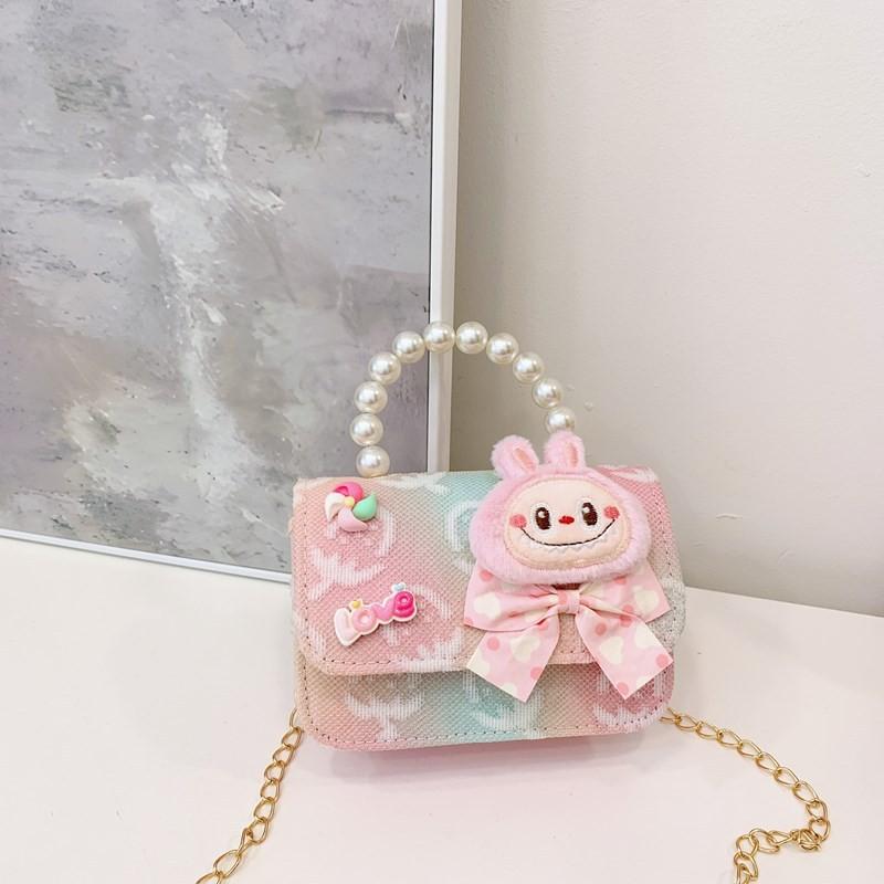 Trendy Pony Rainbow Cartoon Wallet Stylish Lightweight Crossbody Bag For Preschool Girls