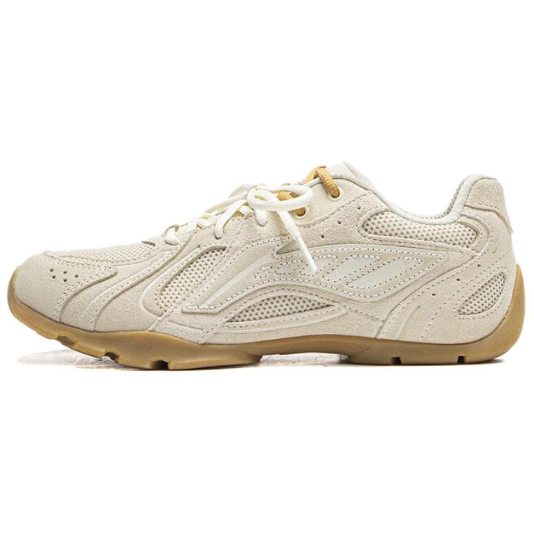 Li Ning Minimalist Fashion Shock Absorbing Wear Resistant Low Top Casual Shoes Women Sneaker Off-White Xuan-Paper-White AZGV030-4