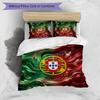 Set Biancheria da Letto Stampata Calcio Portogallo 3 Pezzi Set Copriletto Traspirante Accogliente come Regalo per la Casa Nuova o per le Feste